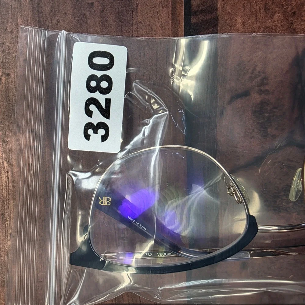 Banana Republic Isadora KY2 Cat Eye‎ Eyeglasses Black Gold Metal Frame 135mm